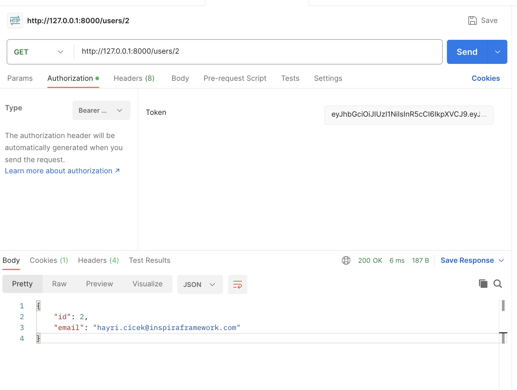 Postman create user