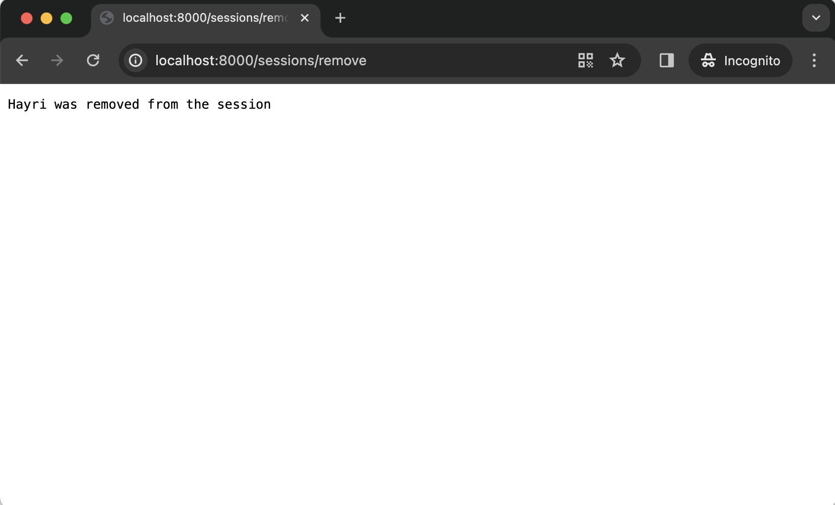 Removing the session