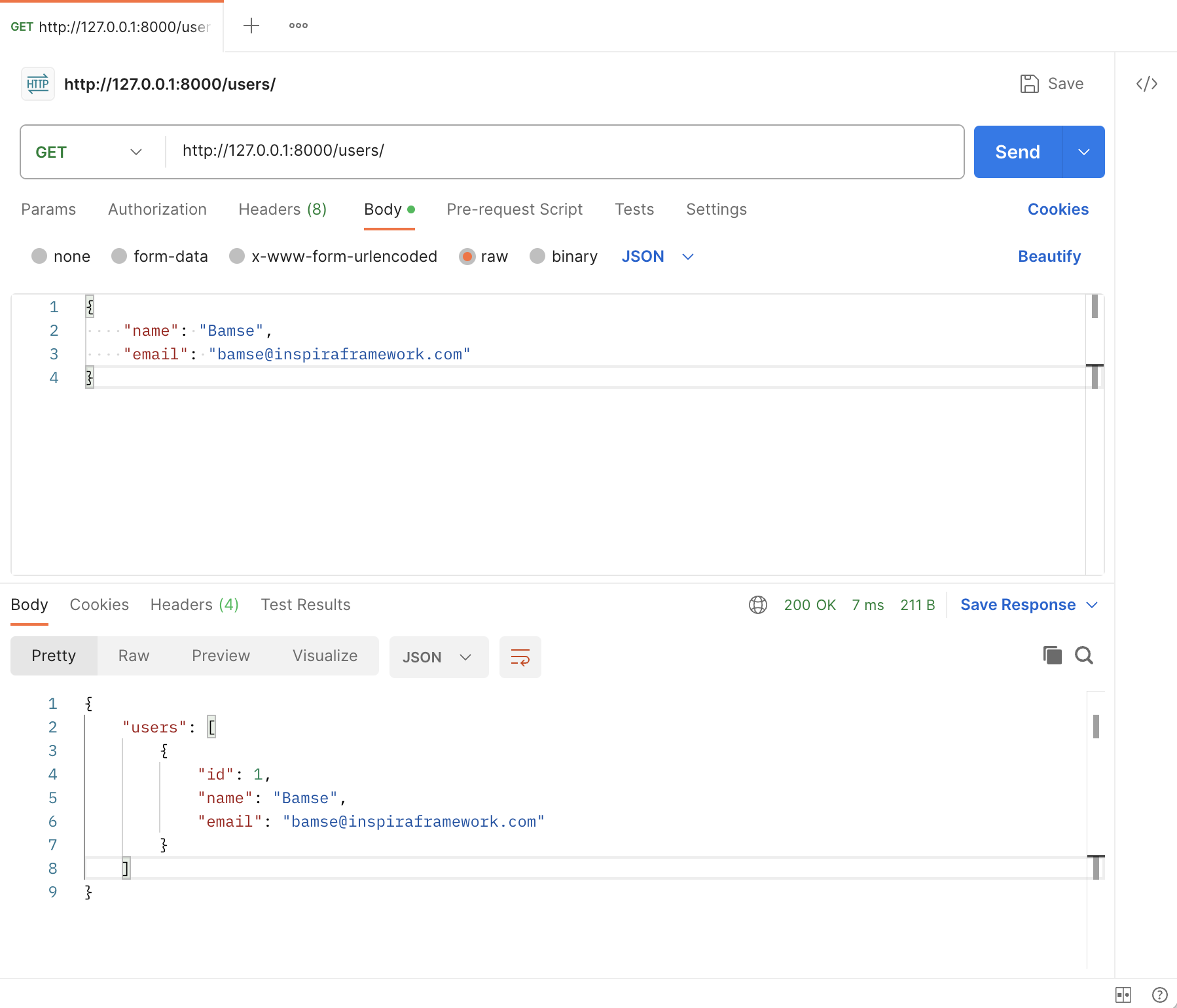 Postman all users image